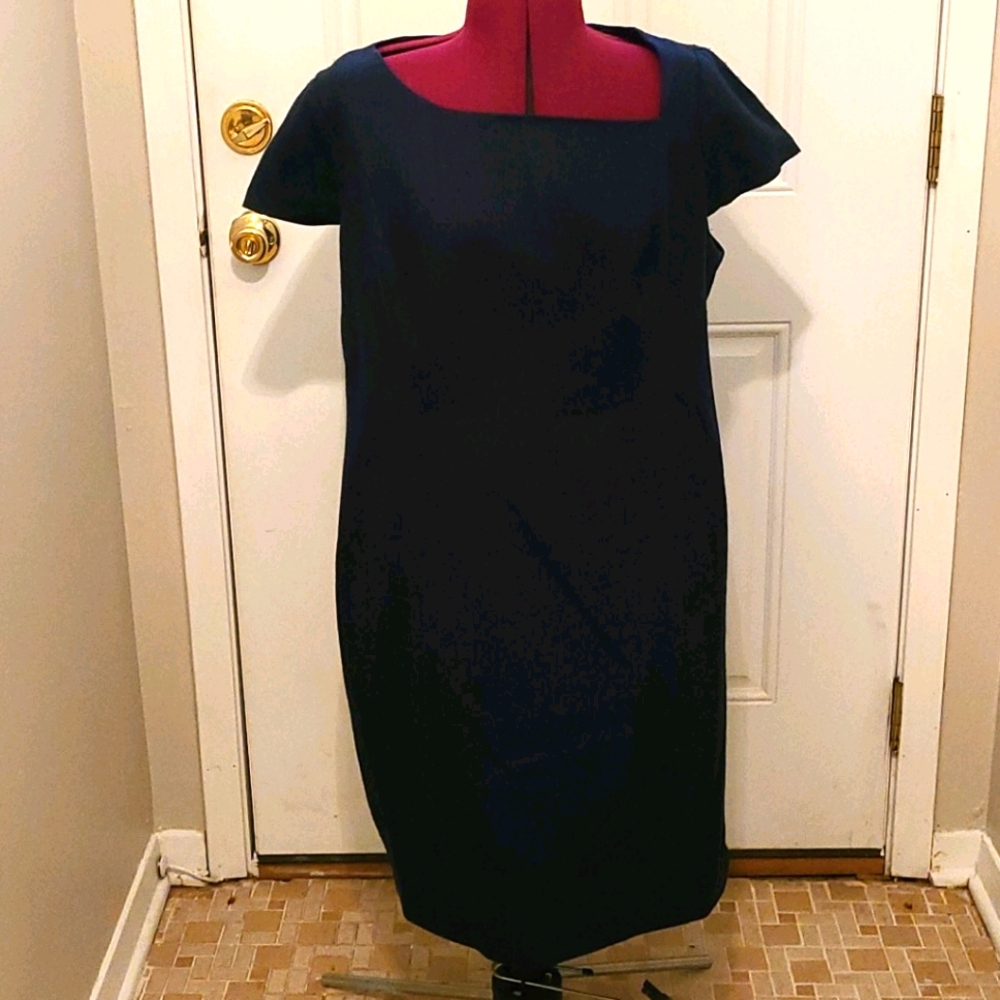 Tahari Woman Navy Dress